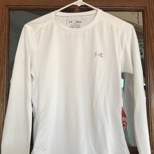 White Under Armour long sleeve